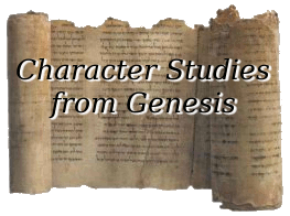 Old Testament Character Studies